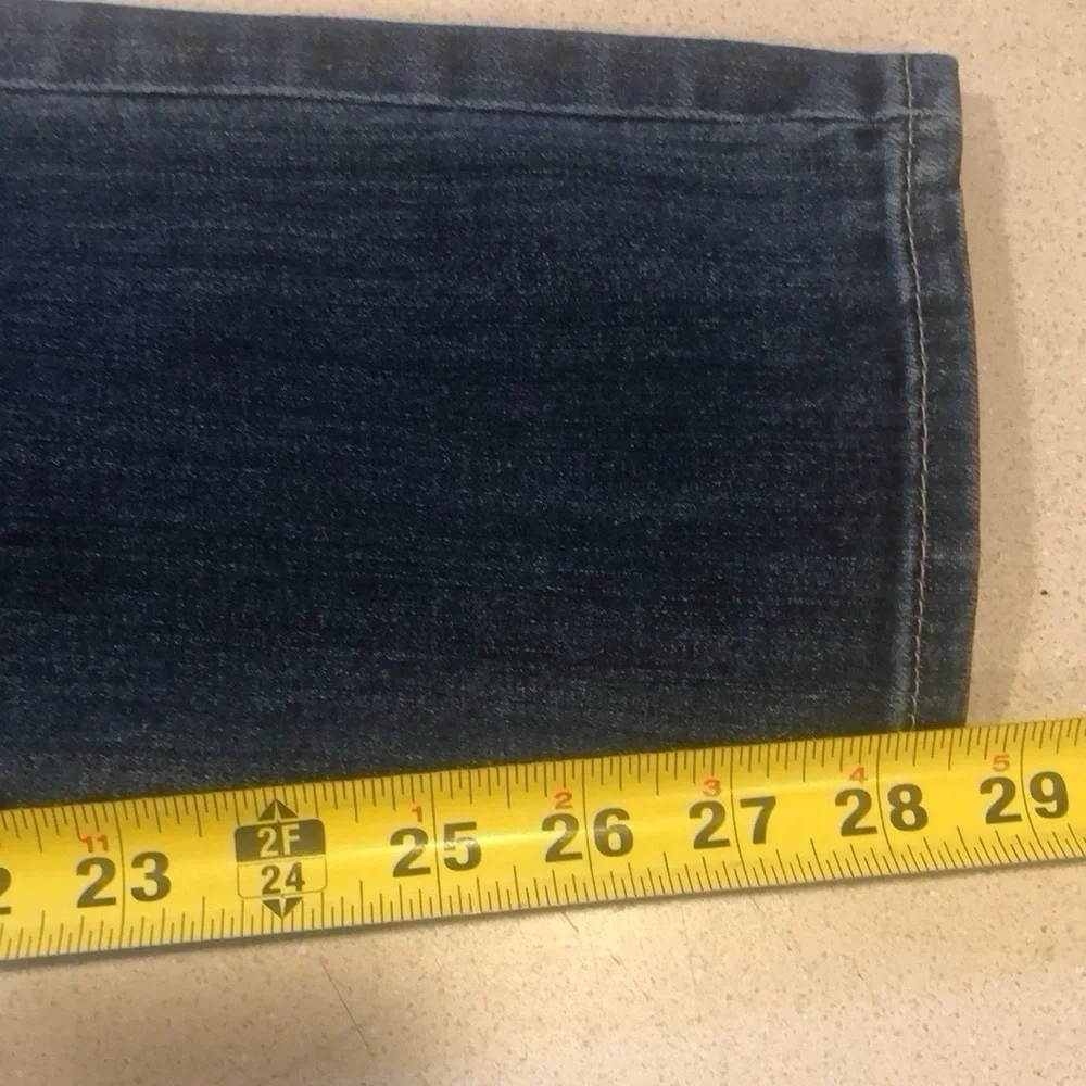 KUT FROM THE KLOTH WOMENS DISTRESSED FIVE POCKET STRAIGHT LEG JEANS BLUE SIZE 4